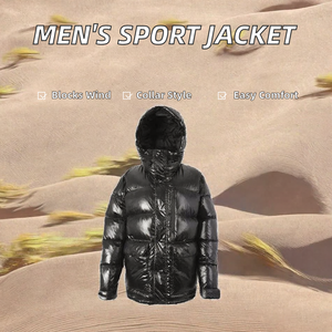 Veste bomber décontractée pour homme JAC22 M5777F, couleur unie, col montant, en toile, fermeture éclair fine, coupe-vent, finition de qualité - Product Image 2