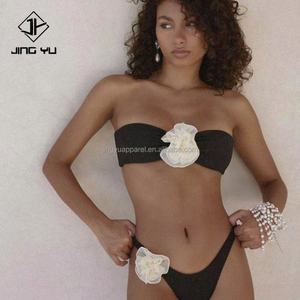 Bikinis personnalisés 3D à fleurs 2024, maillots de bain pour filles, maillots de bain pour femmes, ensembles de bikinis pour femmes, vêtements de plage - Product Image 3