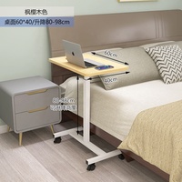 Table de nuit Mobile du sol au plafond bureau d'ordinateur table paresseuse pliante pour ordinateur portable