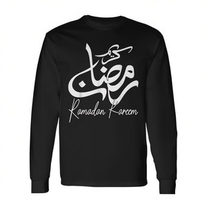 Camiseta de manga larga con caligrafía islámica árabe de Ramadán Kareem - Product Image 3