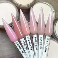 Couverture poudre à ongles acrylique rose chaude utilisation en vrac ensemble de couleurs Nude 3 en 1 poudre acrylique pour ongles
