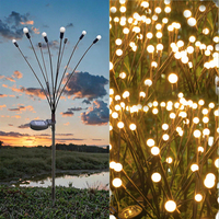 Lampe solaire LED extérieure IP65 de haute qualité, étanche, en plastique, pour jardin, chemin, rechargeable, décoration de Noël