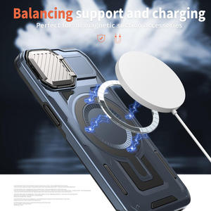 Chống rơi khó khăn gồ ghề từ trường hợp kẽm hợp kim máy ảnh bao gồm chân đế cho 17/16/15 PM-đầy đủ giáp không dây sạc - Product Image 2