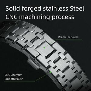 Bracelet de montre de luxe en acier inoxydable pour kit <span class=keywords><strong>Casioak</strong></span> Mod GA2100 boîtier de lunette à bracelet en métal pour kit Gshock Mod - Product Image 3