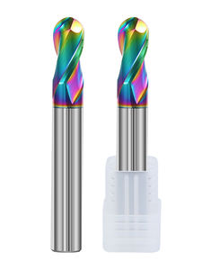Nuova Fresa a Sfera in Carburo per Lavorazione CNC, Fresa a <span class=keywords><strong>2</strong></span> Taglienti con Rivestimento DLC Colorato per Fresatura dell'Alluminio - Product Image 6