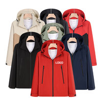 Veste d'hiver décontractée pour homme en softshell, coupe-vent, à capuche, pour la randonnée, respirante, en polyester, veste de survêtement