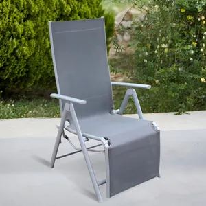 Hot Solid Adjustable Headrest Outdoor Sunbed Folding Zero Gravity Recliner Chair Garden Chair Outdoor Furniture Aluminum Metal
