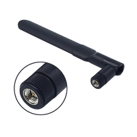 Antena de hélice plegable de doble banda de alta ganancia 2,4G 5G 5,8G 6DBI antena Wifi externa negra con conector de enchufe macho SMA
