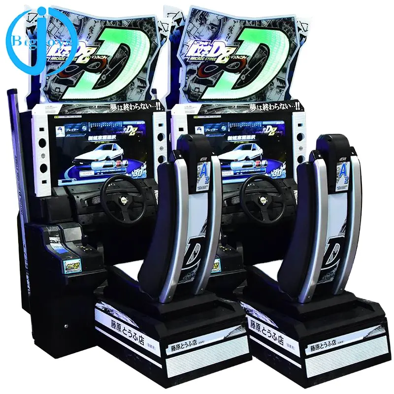 Simulador de coche de carreras de doble asiento de lujo, máquina de juego de carreras arcade, gran oferta