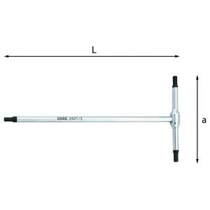 USAG - U02800136D Clés hexagonales à poignée en T-CLÉS EAN 8001150006067 T-HANDLE CLÉS HEXAGONALES - Product Image 1