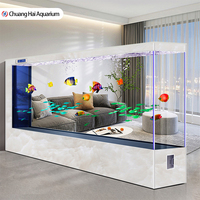 Aquarium intelligent à écran séparateur, ultra-transparent, écologique, pour poissons rouges, faible entretien, sans changement d'eau, aquarium domestique