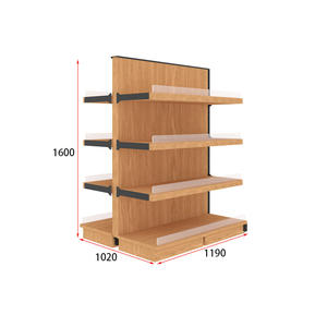 Étagères de supermarché double face personnalisées à usage intensif Support d'affichage en stratifié autoportant à hauteur réglable pour grand magasin - Product Image 5