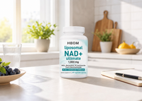 Capsules liposomales NAD+ OEM, formule 10 en 1, resvératrol, quercétine, stimulant immunitaire, complément alimentaire à base de plantes, soutien énergétique végétalien