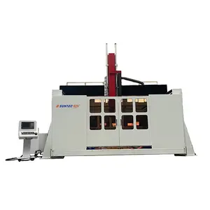 Mesin router cnc ST-3050 5 sumbu, mesin router cnc ukiran patung marmer pekerjaan kayu 5 sumbu untuk logam aluminium marmer