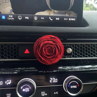 Diffuseur de parfum en pierre de gypse à clipser pour grille d'aération de voiture, motif fleur de renoncule, désodorisant de voiture, décoration intérieure de voiture de luxe, vente en gros