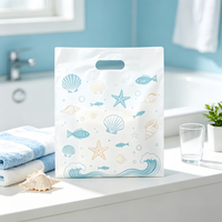 Sac de supermarché en plastique à poignée, en PE épaissi, plusieurs couleurs au choix