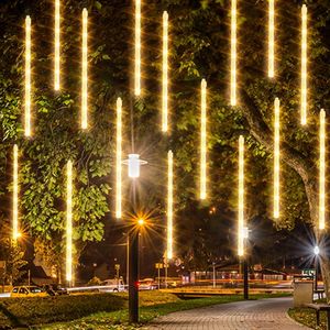 Lumières de Noël à Led 8 tubes 50cm Lampes de Jardin à Led Extérieures Prise UE 220V Lumières Décoratives d'Arbre de Noël Douche Chaude Pluie - Product Image 1