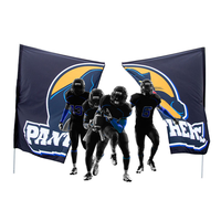Bannière publicitaire personnalisée en polyester imprimé pour stade de rugby, grand format, double panneau, pour bord de terrain de sport extérieur, avec logo