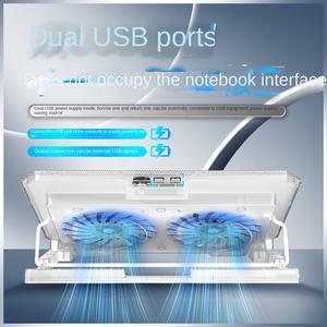 Support de refroidissement pour ordinateur <span class=keywords><strong>portable</strong></span> Nuoxi S200C, radiateur, <span class=keywords><strong>base</strong></span>, cadre de dissipation de chaleur avec ventilateur silencieux, compatible avec les ordinateurs portables de 14/15,6 pouces, en stock - Product Image 3