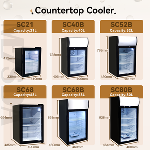 Meisda sc21b <span class=keywords><strong>Mini</strong></span> hiển thị mát cửa kính Countertop Tủ lạnh nhỏ - Product Image 6