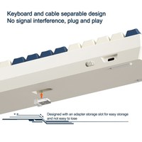 IBLANCOD K84 Clavier sans fil filaire rechargeable RVB rétro-éclairé 84