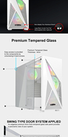 Hot Selling Cheap PC Case R12 White Metal Mesh Gaming Cabinet Case Atx ITX Motherboard Middle Tower Pc Computer Case