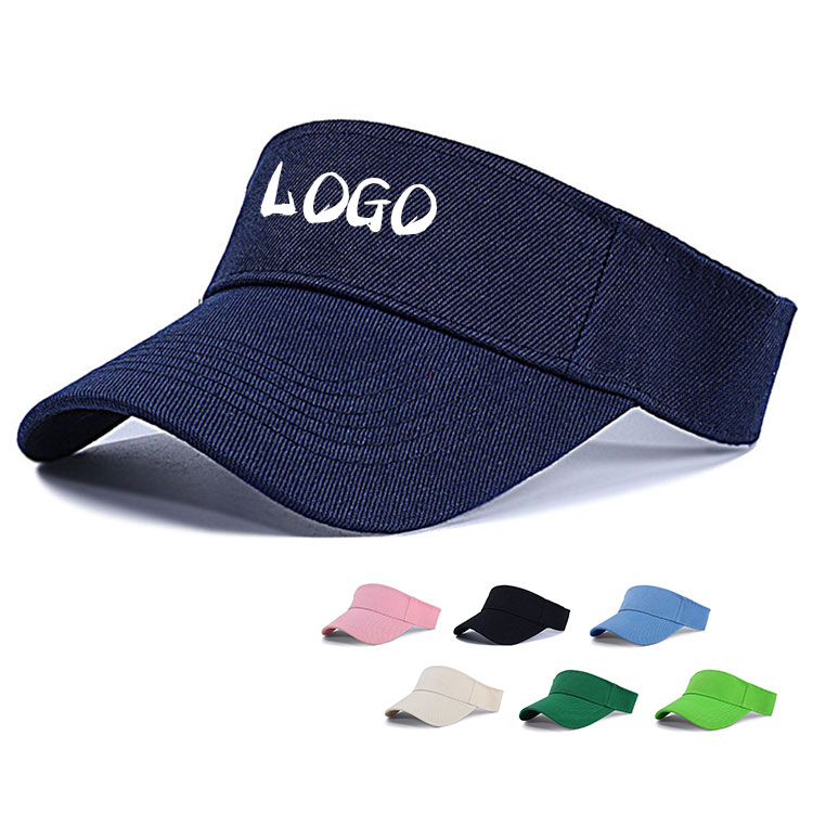 2025 Hot Sell Custom Logo Empty Caps Adjustable Cotton Sports Sun Visor Hat Tennis Hats Outdoor Summer Daily Fishing Hat