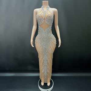 Novance Y4303 Fabrikanten voor op maat gemaakte luxe jurken met diamanten glitter, lange gala jurken, elegante avondjurken - Product Image 1