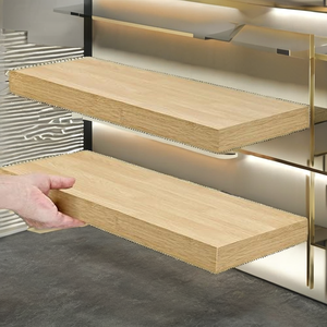 2-Tier Modern Lightweight Pixel Furniture <b>Floating</b> <b>Shelves</b> L Size Wall Mounted for Living Room Bedroom Kitchen Decor Bathroom - Product Image 2