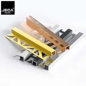 佛山JECA热销铝挤压型材OEM LOGO厂价墙角装饰铝瓦饰边
