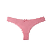 Culottes string tendance en dentelle avec nœud pour femme, nouveau modèle, vente chaude, douces, respirantes, prix de gros