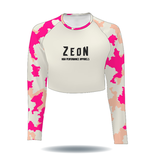 Diseño de camuflaje personalizado Sublimación Imprimir Correr Deportes Manga larga Mujeres Señoras <span class=keywords><strong>Niñas</strong></span> Camiseta Crop Top Camisas de pesca - Product Image 1