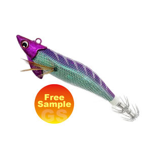 Guosong 3714 Crevettes Squid Jig 3.0 #30g Tête de plomb <span class=keywords><strong>Crochet</strong></span> en bois pour poulpe Leurre EGI Squid Jig poulpe leurre de pêche Eau salée - Product Image 1
