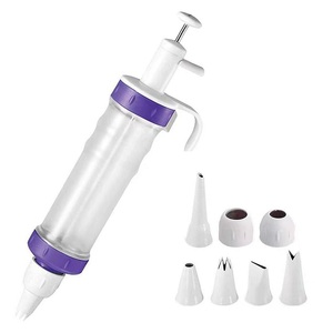 Stylo d'écriture crème 8 buses presse à biscuits cuisson en plastique gâteau au chocolat outil de décoration pistolet sparay <span class=keywords><strong>bricolage</strong></span> glaçage tuyauterie <span class=keywords><strong>seringue</strong></span> - Product Image 1