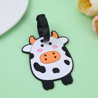 Nouvelles Étiquettes de Bagage en Résine PVC Motif Dessin Animé, Pendentifs Créatifs Animaux pour Valise, Étiquettes d'Identification Anti-Perte pour Billet d'Embarquement de Voyage