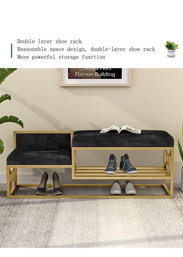 Modern simple family living room bedroom Hotel porch metal shoe rack