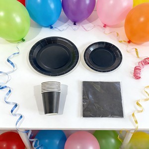 DAMAI - Vajilla de Papel de Color Sólido para Fiestas, Juego de Vajilla Desechable de Color Liso, Platos de 7 y 9 Pulgadas, Vasos de Papel, Servilletas - Product Image 3