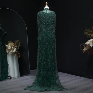 SharonSaid SS369A Dubai - <span class=keywords><strong>Vestido</strong></span> de Noche Musulmán de Lujo <span class=keywords><strong>Verde</strong></span> <span class=keywords><strong>Esmeralda</strong></span> con Mangas Largas y Capa para Mujer, Vestidos para Bodas y Ocasiones Especiales - Product Image 5