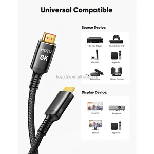 Câble Ultra Haute Vitesse 48 Gbps 8K pour HDMI 2.1 4K 120Hz 60Hz HDR10+ EARC HDCP2.3 Compatible <span class=keywords><strong>PS5</strong></span> Xbox PC Moniteur Projecteur 1m-5m - Product Image 2