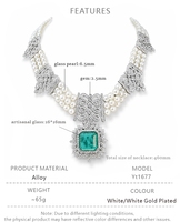Parures de bijoux fantaisie pour mariage, style euro-américain vintage, collier et boucles d'oreilles en alliage, sertis de zircons, design ajouré