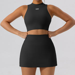 MIQI logotipo personalizado al por mayor suave Atlético Top ropa <span class=keywords><strong>mujer</strong></span> gimnasio sin mangas Yoga Tank Top Fitness <span class=keywords><strong>chaleco</strong></span> - Product Image 3