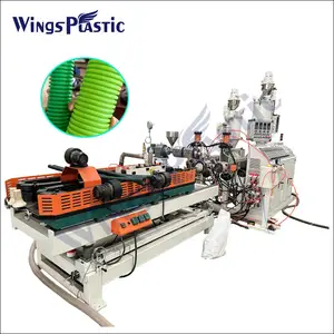 Plc Controle Hdpe Dubbele Wand Gegolfde Pijp Extruder Machine Pe Dwc Pijp Machine Plastic Drainagepijpmachine