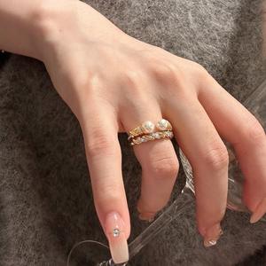 Wenchi S925 Sterling Silver Plated 18K <b>Gold</b> <b>Vintage</b> Fried Dough Twists Diamond Intercolor Woven <b>Ring</b> Model 22285 for Women - Product Image 2