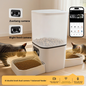 Kediler köpekler için akıllı otomatik evcil hayvan besleyici dikdörtgen şekil lüks tasarım şarj pil zamanlı WiFi kamera <span class=keywords><strong>App</strong></span> kontrolü - Product Image 4