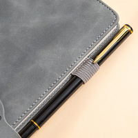 Ensemble cadeau de carnet en cuir PU de luxe personnalisable avec impression UV, stylo signature, boucle magnétique, journal d'affaires A5, bureau d'entreprise