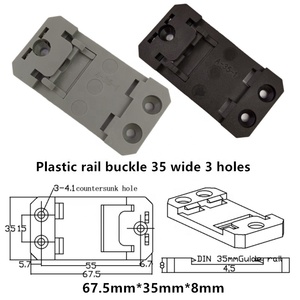A-35-1 Rail Gesp 35Mm Din Rail Montagebeugel Sterk Draagvermogen Zwart Plastic Klemmen Voor Metrisch Meetsysteem - Product Image 3