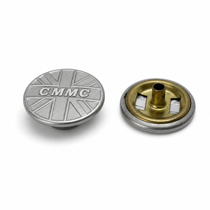 Custom Logo 12mm Zinc Alloy Thobe <b>Fastener</b> Buttons 4-Part Metal <b>Snap</b> Button for Clothing - Product Image 2
