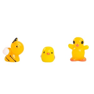 Figurines de canard jaune miniatures en résine, ornements d'animaux, décoration de table et de jardin - Product Image 2