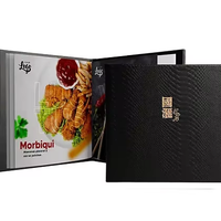 Porte-menu en cuir Crocs à faible MOQ, impression de logo personnalisé, livrets de menus, livre de menus de restaurant