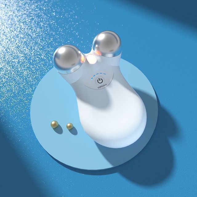 Portable Microcurrent Facial Massager with ABS Rollers Face Care Tool for Anti-Wrinkles Skin Tightening and Lift